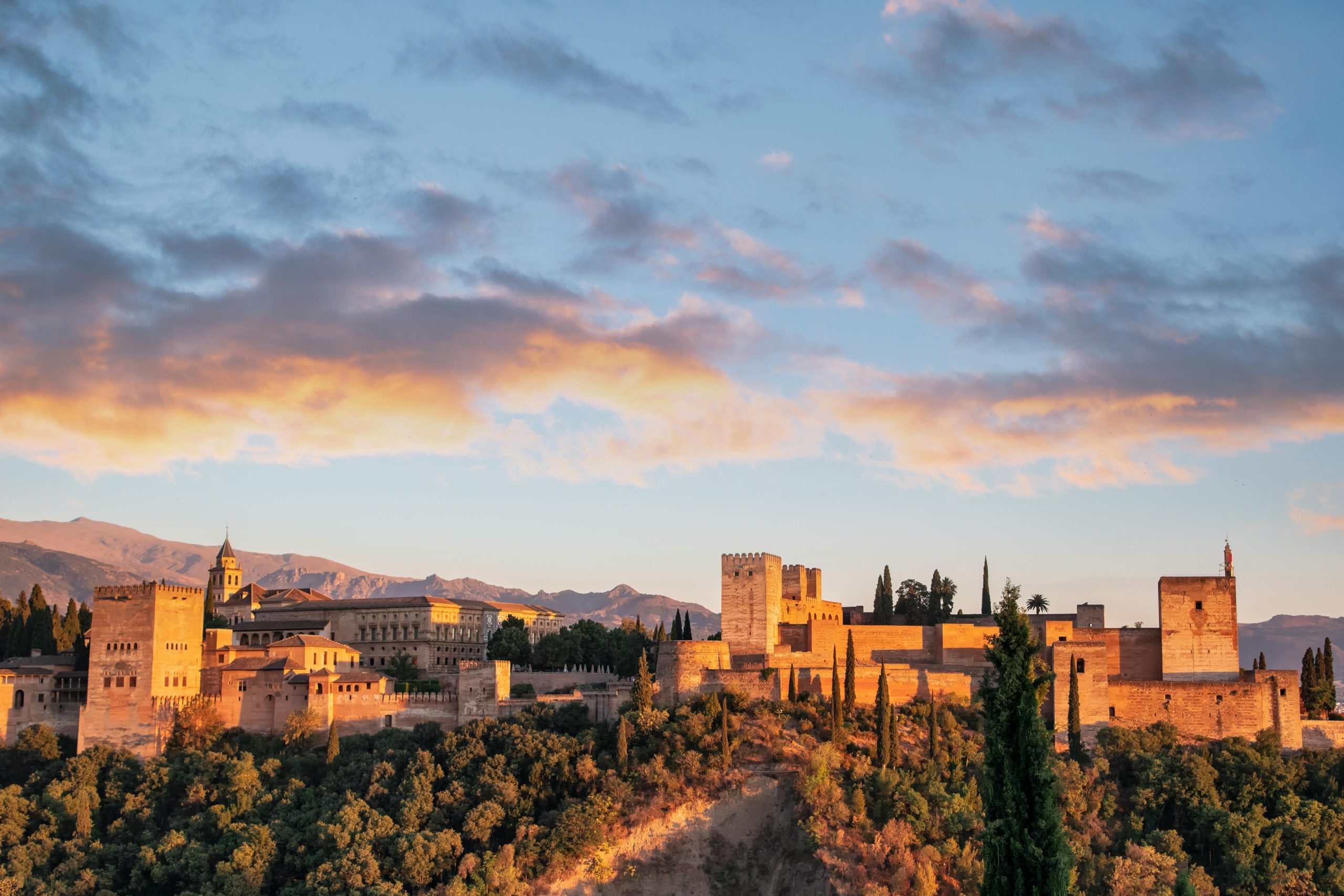 La Alhambra vista desde el barrio del Albaicin, Granada